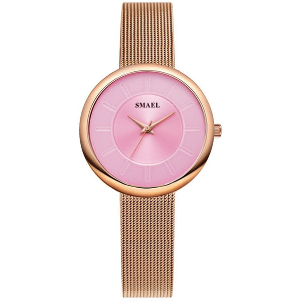 Women Watch Luxury Brand SMAEL Watches Woman Digital Casual Waterproof Quartz Wristwatches Clocks 1908 Girls Watches Waterproof