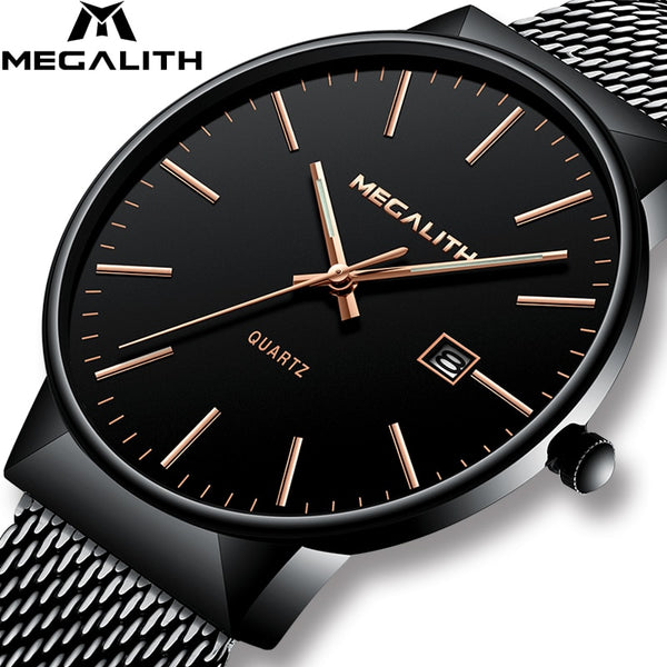 MEGALITH Watch Men Luxury Waterproof