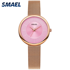 Women Watch Luxury Brand SMAEL Watches Woman Digital Casual Waterproof Quartz Wristwatches Clocks 1908 Girls Watches Waterproof